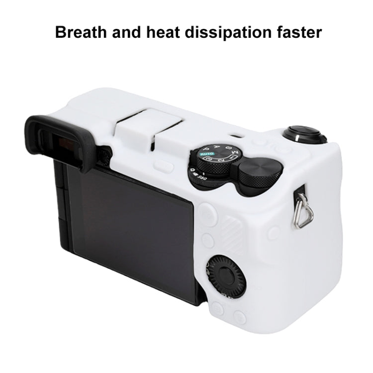 For Sony ILCE-6700 / A6700 Glossy Soft Silicone Protective Case(White) by bashfashion