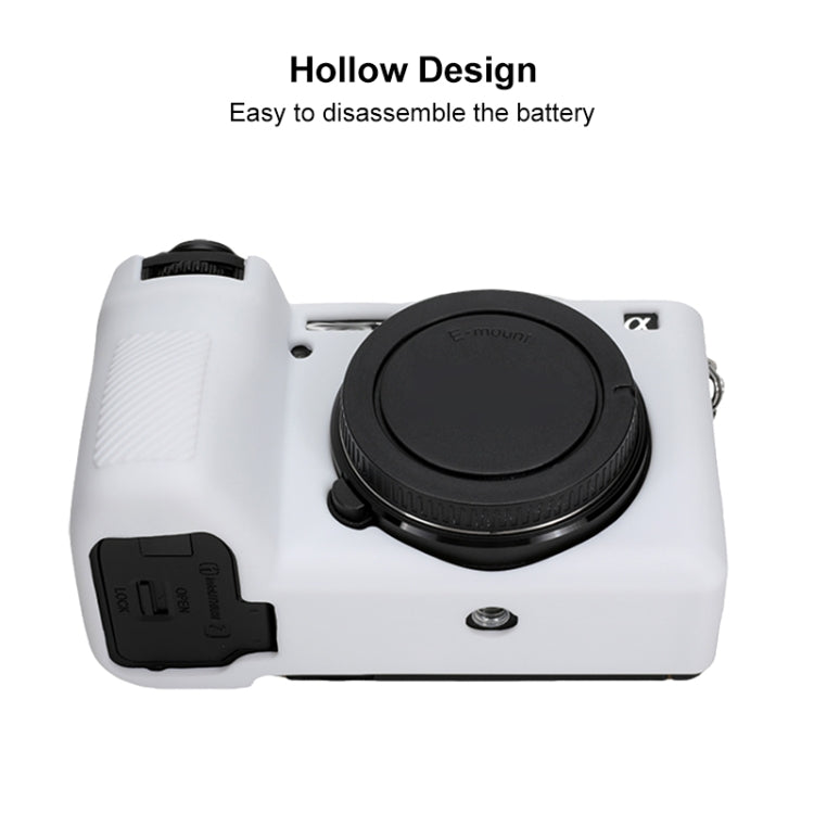 For Sony ILCE-6700 / A6700 Glossy Soft Silicone Protective Case(White) by bashfashion