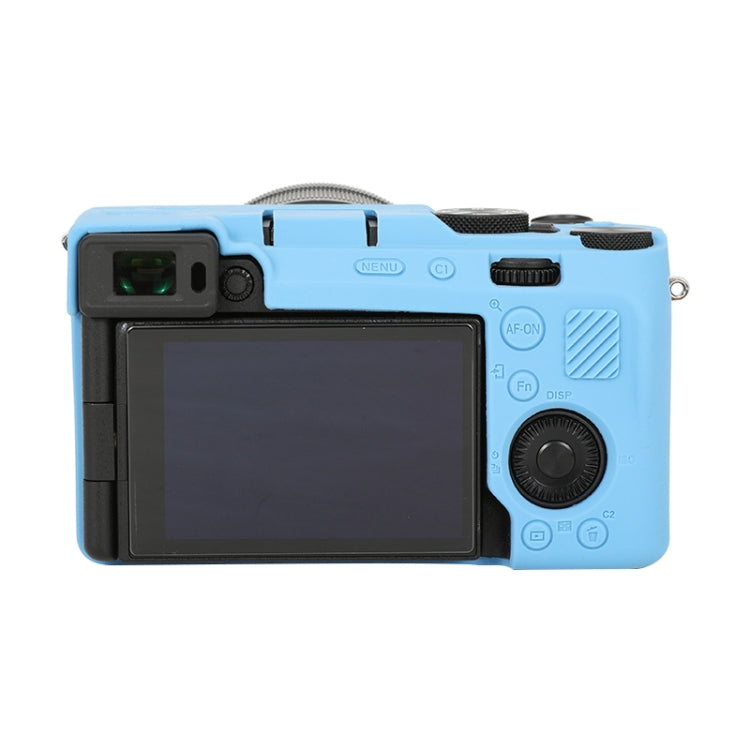For Sony ILCE-7CM2 / A7C II / A7CR Glossy Soft Silicone Protective Case(Blue) by bashfashion