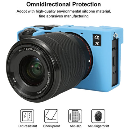 For Sony ILCE-7CM2 / A7C II / A7CR Glossy Soft Silicone Protective Case(Blue) by bashfashion