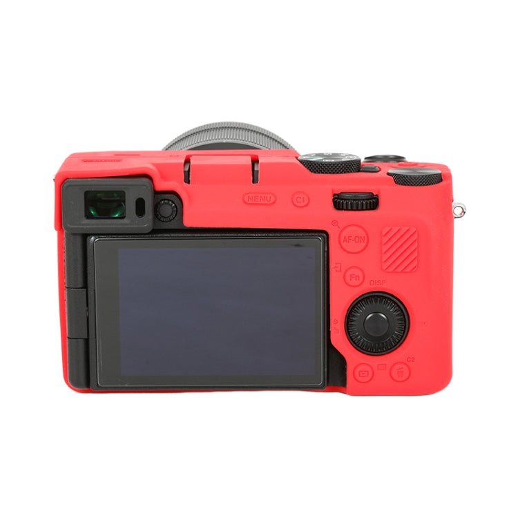For Sony ILCE-7CM2 / A7C II / A7CR Glossy Soft Silicone Protective Case(Red) by bashfashion
