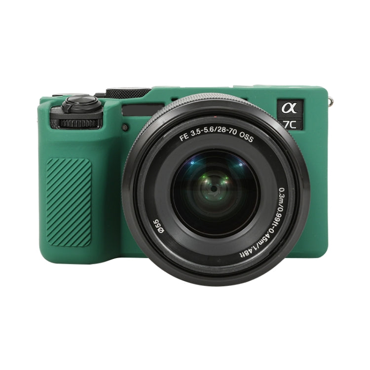 For Sony ILCE-7CM2 / A7C II / A7CR Glossy Soft Silicone Protective Case(Green) by bashfashion