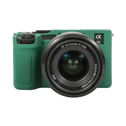 For Sony ILCE-7CM2 / A7C II / A7CR Glossy Soft Silicone Protective Case(Green) by bashfashion
