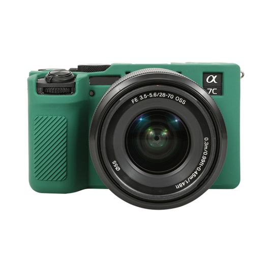 For Sony ILCE-7CM2 / A7C II / A7CR Glossy Soft Silicone Protective Case(Green) by bashfashion