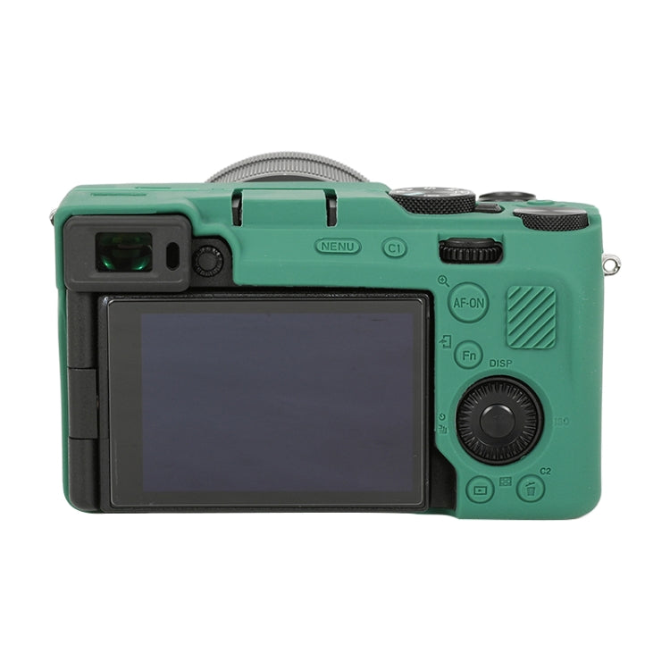 For Sony ILCE-7CM2 / A7C II / A7CR Glossy Soft Silicone Protective Case(Green) by bashfashion