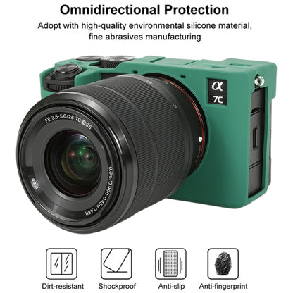 For Sony ILCE-7CM2 / A7C II / A7CR Glossy Soft Silicone Protective Case(Green) by bashfashion
