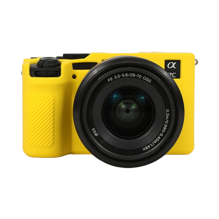 For Sony ILCE-7CM2 / A7C II / A7CR Glossy Soft Silicone Protective Case(Yellow) by bashfashion
