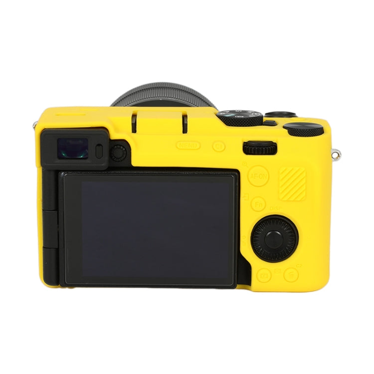 For Sony ILCE-7CM2 / A7C II / A7CR Glossy Soft Silicone Protective Case(Yellow) by bashfashion