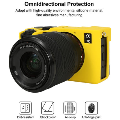 For Sony ILCE-7CM2 / A7C II / A7CR Glossy Soft Silicone Protective Case(Yellow) by bashfashion