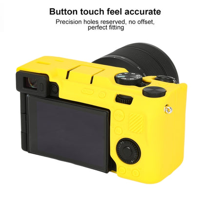 For Sony ILCE-7CM2 / A7C II / A7CR Glossy Soft Silicone Protective Case(Yellow) by bashfashion