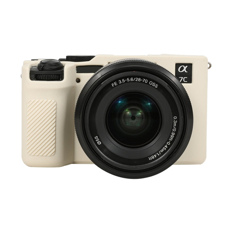 For Sony ILCE-7CM2 / A7C II / A7CR Glossy Soft Silicone Protective Case(White) by bashfashion