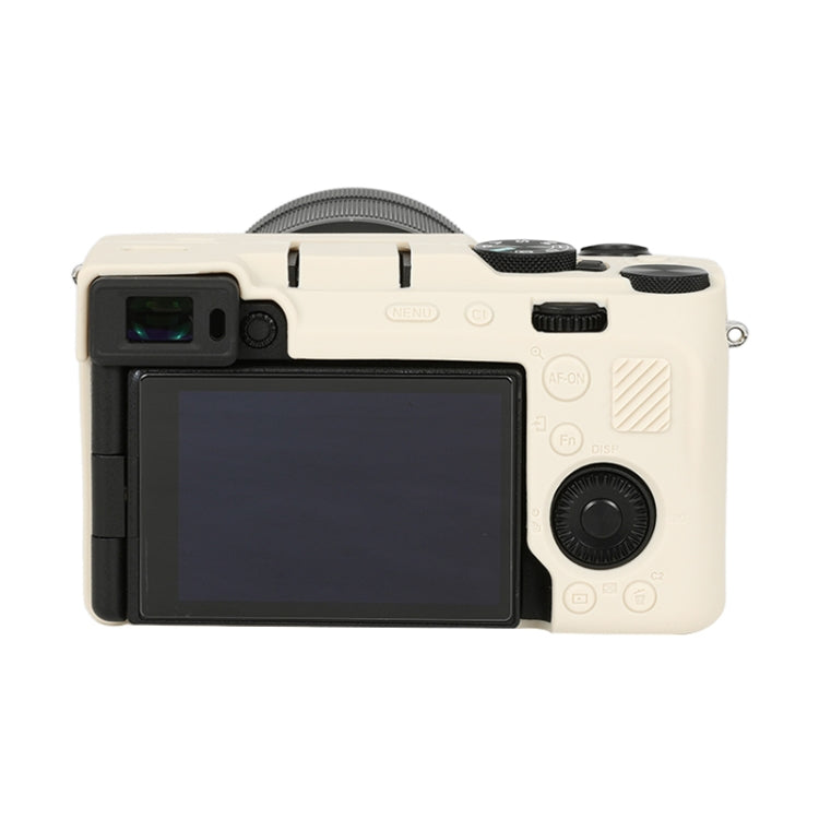 For Sony ILCE-7CM2 / A7C II / A7CR Glossy Soft Silicone Protective Case(White) by bashfashion