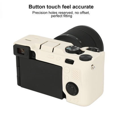 For Sony ILCE-7CM2 / A7C II / A7CR Glossy Soft Silicone Protective Case(White) by bashfashion