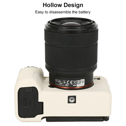 For Sony ILCE-7CM2 / A7C II / A7CR Glossy Soft Silicone Protective Case(White) by bashfashion