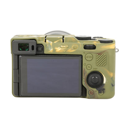 For Sony ILCE-7CM2 / A7C II / A7CR Glossy Soft Silicone Protective Case(Camouflage) by bashfashion