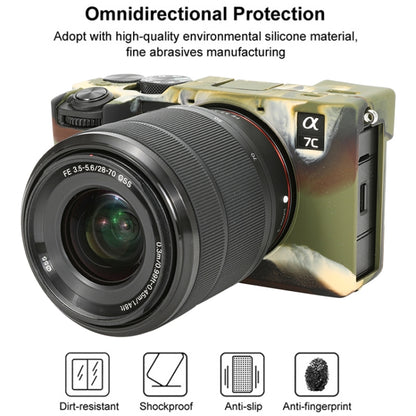 For Sony ILCE-7CM2 / A7C II / A7CR Glossy Soft Silicone Protective Case(Camouflage) by bashfashion