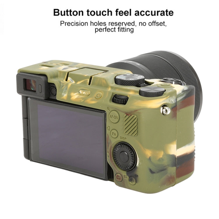 For Sony ILCE-7CM2 / A7C II / A7CR Glossy Soft Silicone Protective Case(Camouflage) by bashfashion
