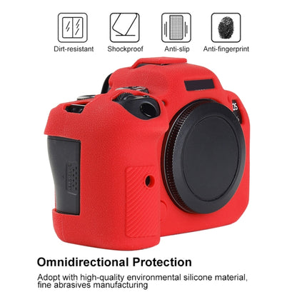 For Canon EOS R6 Mark II Litchi Texture Soft Silicone Protective Case(Red) by bashfashion