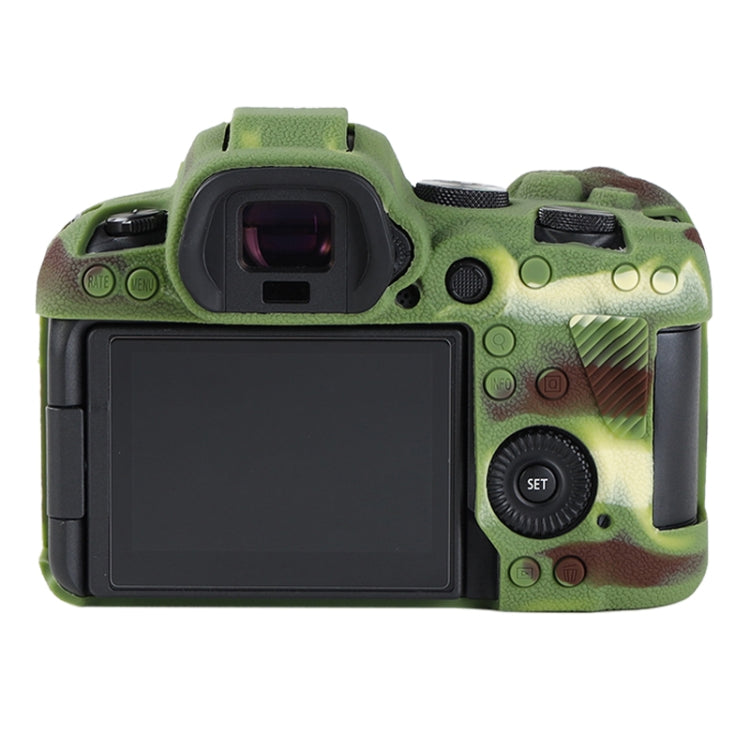 For Canon EOS R6 Mark II Litchi Texture Soft Silicone Protective Case(Camouflage) by bashfashion