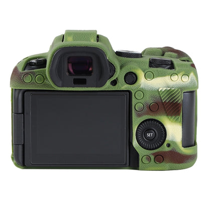 For Canon EOS R6 Mark II Litchi Texture Soft Silicone Protective Case(Camouflage) by bashfashion