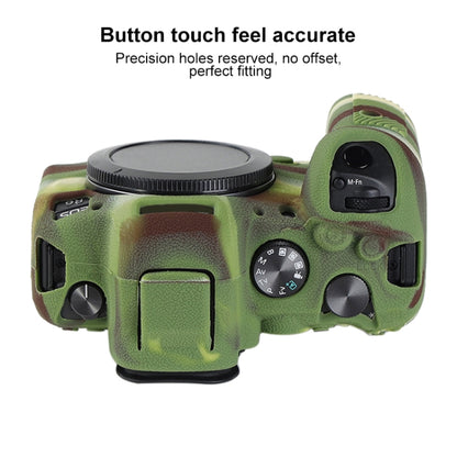 For Canon EOS R6 Mark II Litchi Texture Soft Silicone Protective Case(Camouflage) by bashfashion