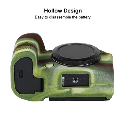 For Canon EOS R6 Mark II Litchi Texture Soft Silicone Protective Case(Camouflage) by bashfashion