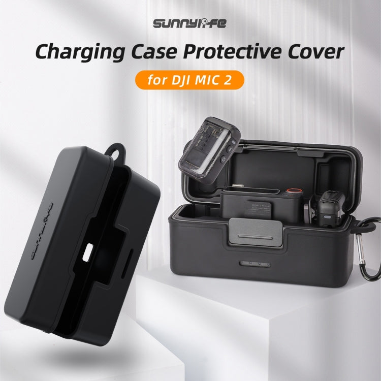 For DJI Mic 2 Sunnylife BHT772 Charging Case Wireless Mic Soft Scratch-proof Protective Cover(Black) by Sunnylife