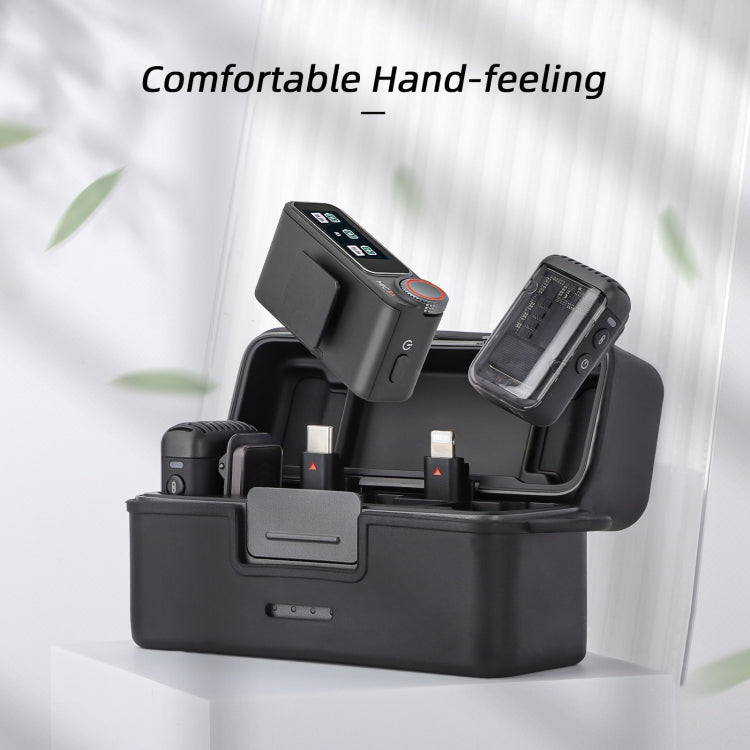 For DJI Mic 2 Sunnylife BHT772 Charging Case Wireless Mic Soft Scratch-proof Protective Cover(Black) by Sunnylife