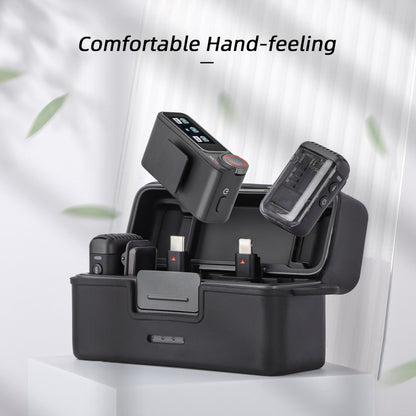 For DJI Mic 2 Sunnylife BHT772 Charging Case Wireless Mic Soft Scratch-proof Protective Cover(Black) by Sunnylife