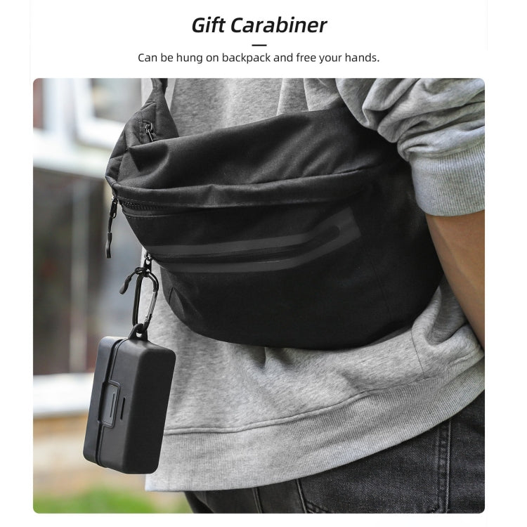 For DJI Mic 2 Sunnylife BHT772 Charging Case Wireless Mic Soft Scratch-proof Protective Cover(Black) by Sunnylife