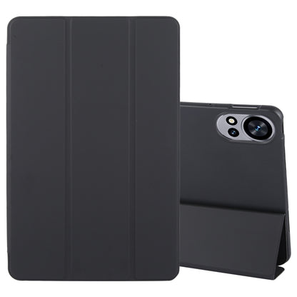 For Huawei Matepad Air 12 Tri-fold Silicone Leather Tablet Case(Black) by bashfashion