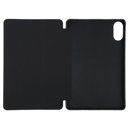 For Huawei Matepad Air 12 Tri-fold Silicone Leather Tablet Case(Black) by bashfashion