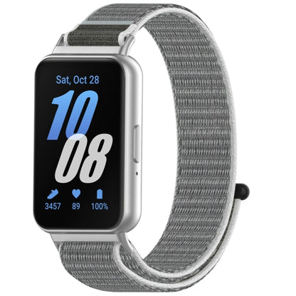 For Samsung Galaxy Fit 3 Nylon Loop Hook and Loop Fastener Watch Band(Seashell) by bashfashion