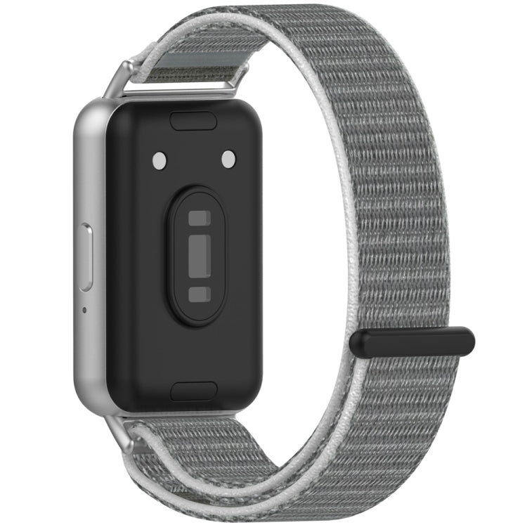 For Samsung Galaxy Fit 3 Nylon Loop Hook and Loop Fastener Watch Band(Seashell) by bashfashion