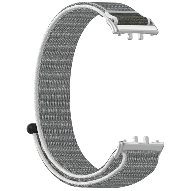For Samsung Galaxy Fit 3 Nylon Loop Hook and Loop Fastener Watch Band(Seashell) by bashfashion