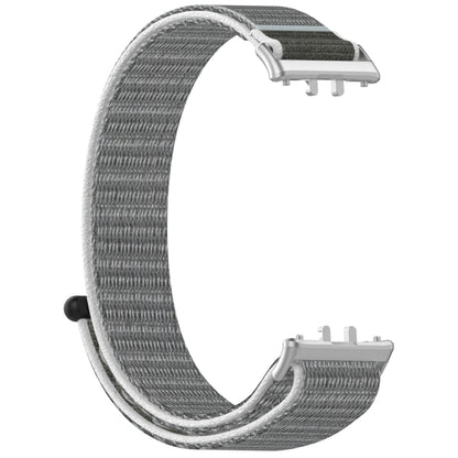For Samsung Galaxy Fit 3 Nylon Loop Hook and Loop Fastener Watch Band(Seashell) by bashfashion