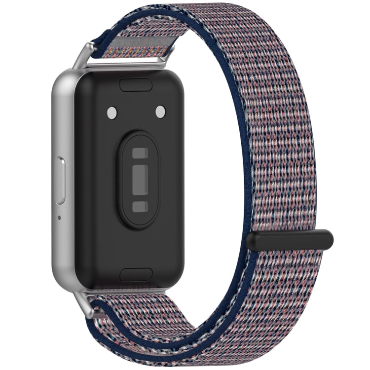 For Samsung Galaxy Fit 3 Nylon Loop Hook and Loop Fastener Watch Band(Midnight Blue) by bashfashion