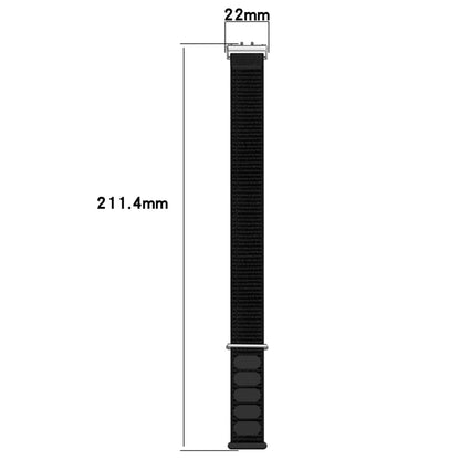 For Samsung Galaxy Fit 3 Nylon Loop Hook and Loop Fastener Watch Band(Seashell) by bashfashion