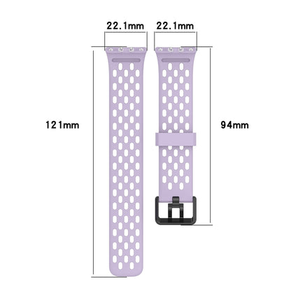 For Samsung Galaxy Fit 3 Hole Style Dual Buckle Silicone Watch Band(Starlight) by bashfashion