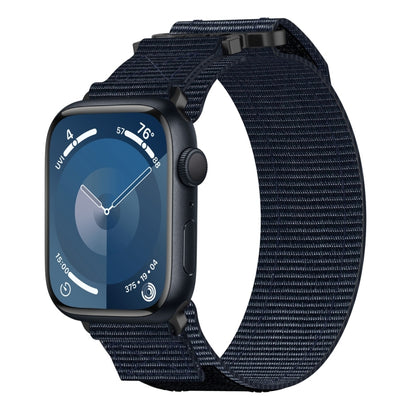 For Apple Watch Series 9 45mm Nylon Hook And Loop Fastener Watch Band(Blue) by bashfashion