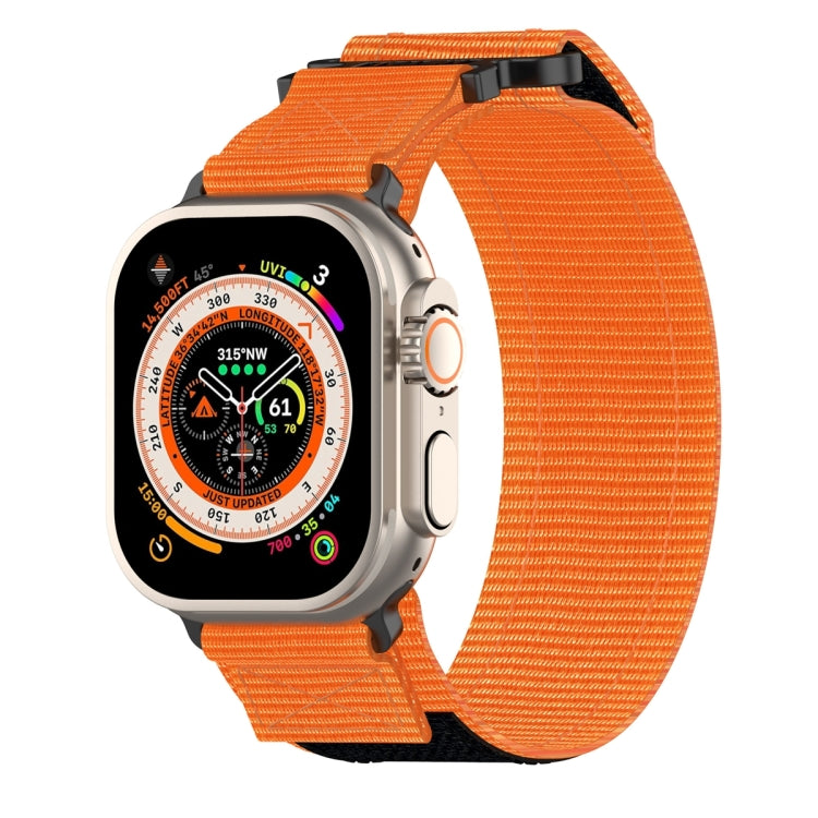 For Apple Watch Ultra 49mm Nylon Hook And Loop Fastener Watch Band(Orange) by bashfashion