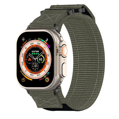 For Apple Watch Ultra 49mm Nylon Hook And Loop Fastener Watch Band(Grey) by bashfashion