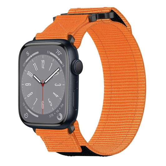For Apple Watch Series 8 41mm Nylon Hook And Loop Fastener Watch Band(Orange) by bashfashion