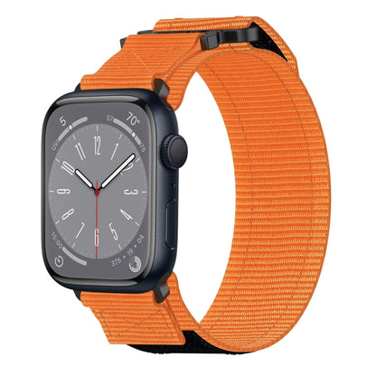 For Apple Watch Series 8 45mm Nylon Hook And Loop Fastener Watch Band(Orange) by bashfashion