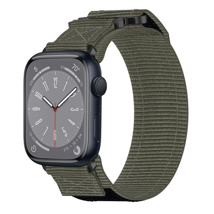 For Apple Watch Series 8 45mm Nylon Hook And Loop Fastener Watch Band(Grey) by bashfashion