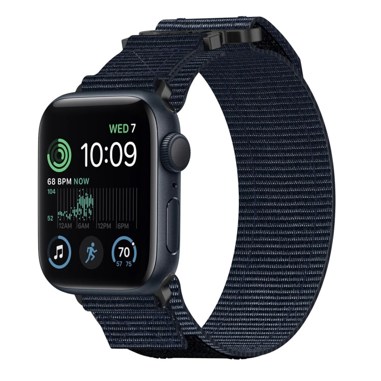 For Apple Watch SE 2022 40mm Nylon Hook And Loop Fastener Watch Band(Blue) by bashfashion