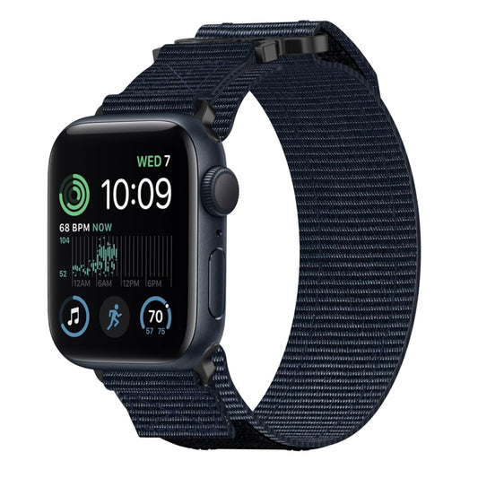 For Apple Watch SE 2022 40mm Nylon Hook And Loop Fastener Watch Band(Blue) by bashfashion