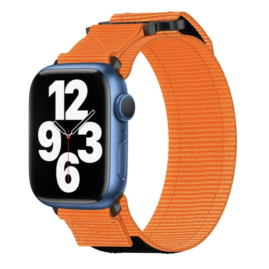 For Apple Watch Series 7 41mm Nylon Hook And Loop Fastener Watch Band(Orange) by bashfashion