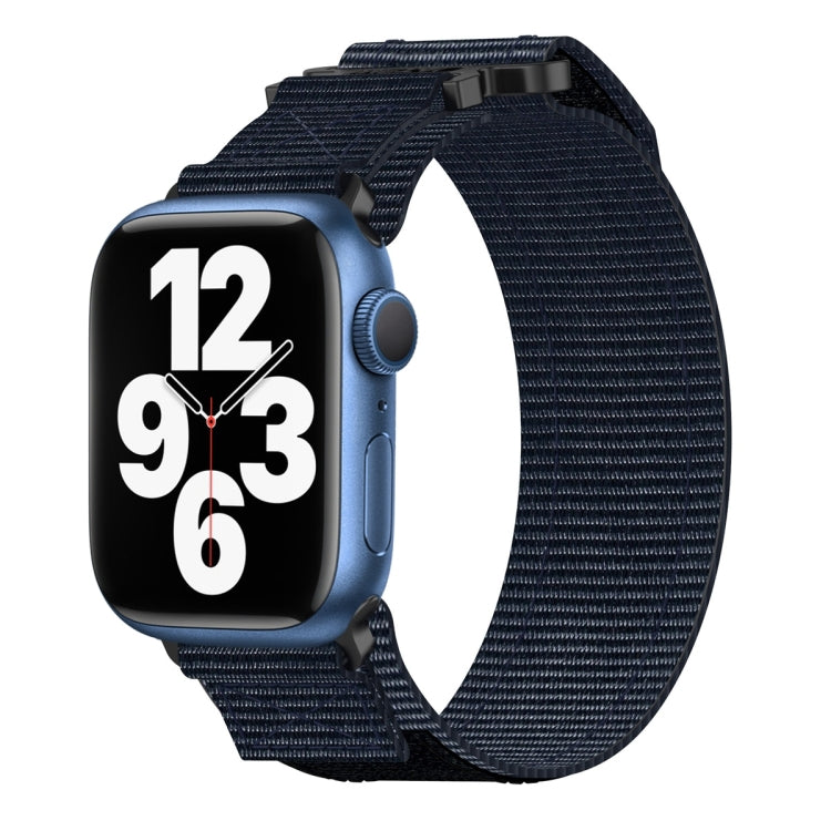 For Apple Watch Series 7 41mm Nylon Hook And Loop Fastener Watch Band(Blue) by bashfashion