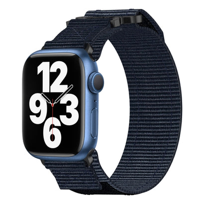 For Apple Watch Series 7 45mm Nylon Hook And Loop Fastener Watch Band(Blue) by bashfashion